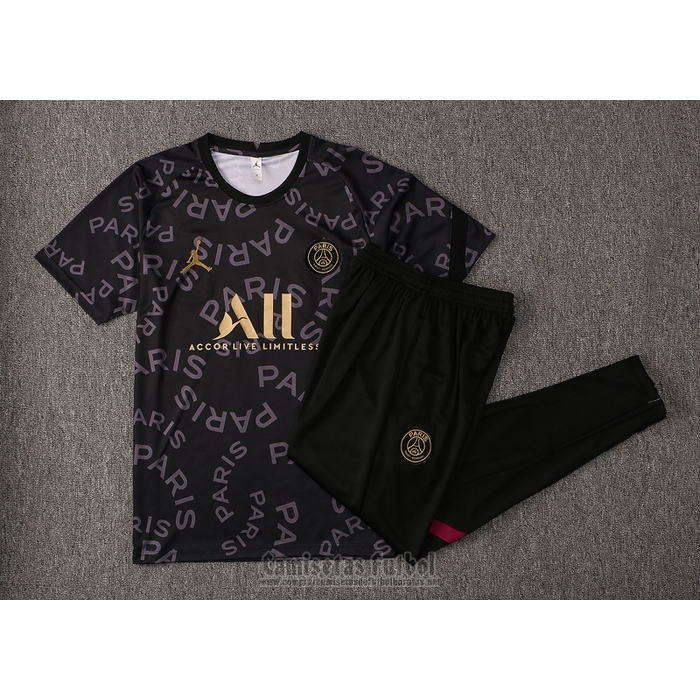 Chandal del Paris Saint-Germain Jordan Manga Corta 2021-2022 Negro